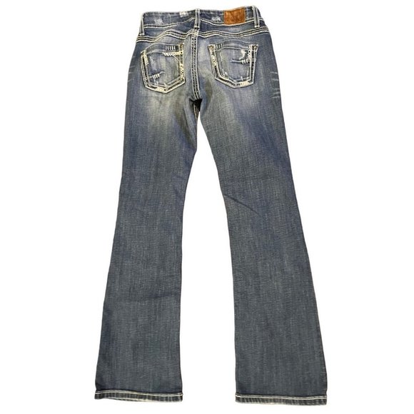 Bke Culture women's boot cut jeans size 26 x 31.5 low rise - Picture 3 of 8